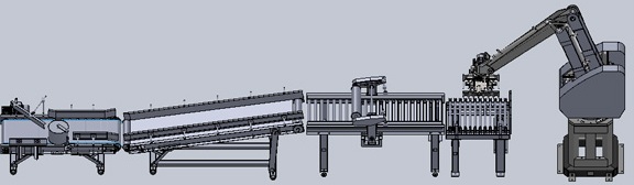 機器人碼垛輸送線示意圖